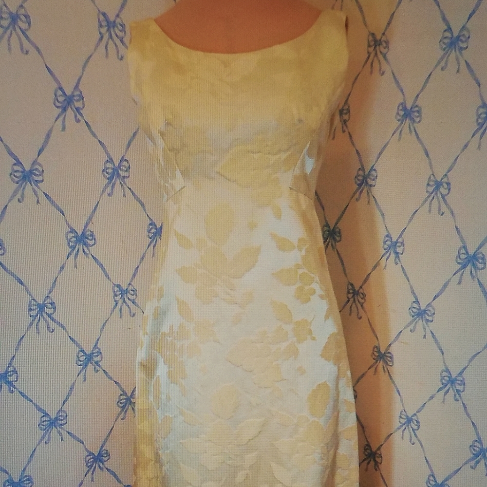 70s Ivory Brocade Wedding Dress